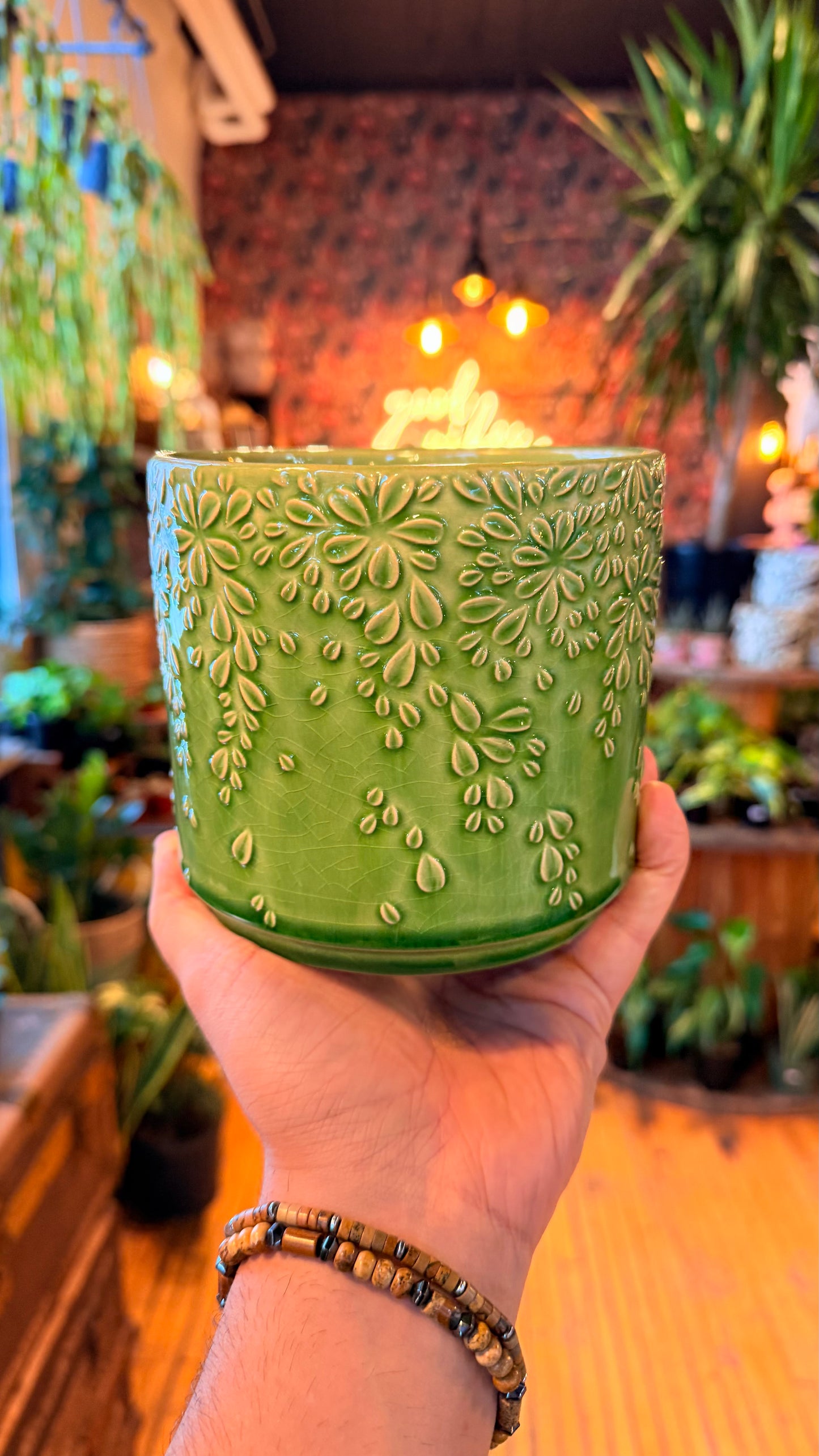 5.5” Green Vines Planter