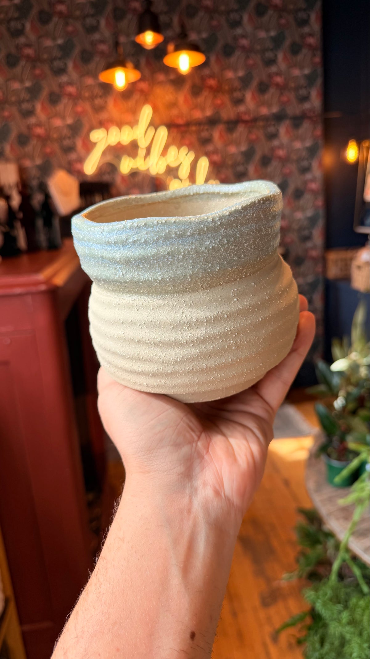 4.5” Handmade Rosso Planter