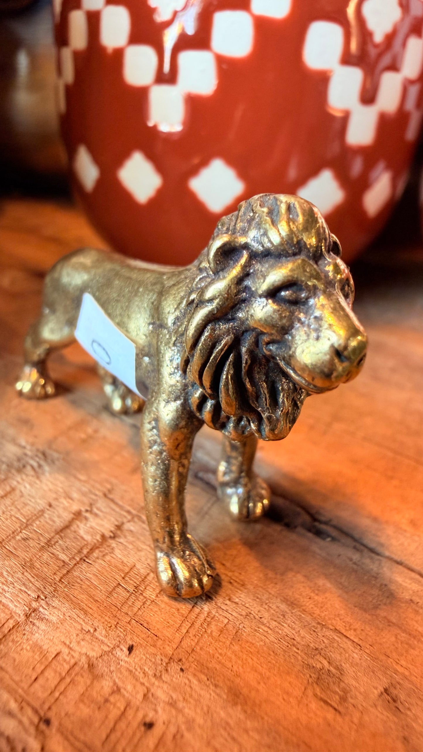 Lincoln the Lion Brass Figurine