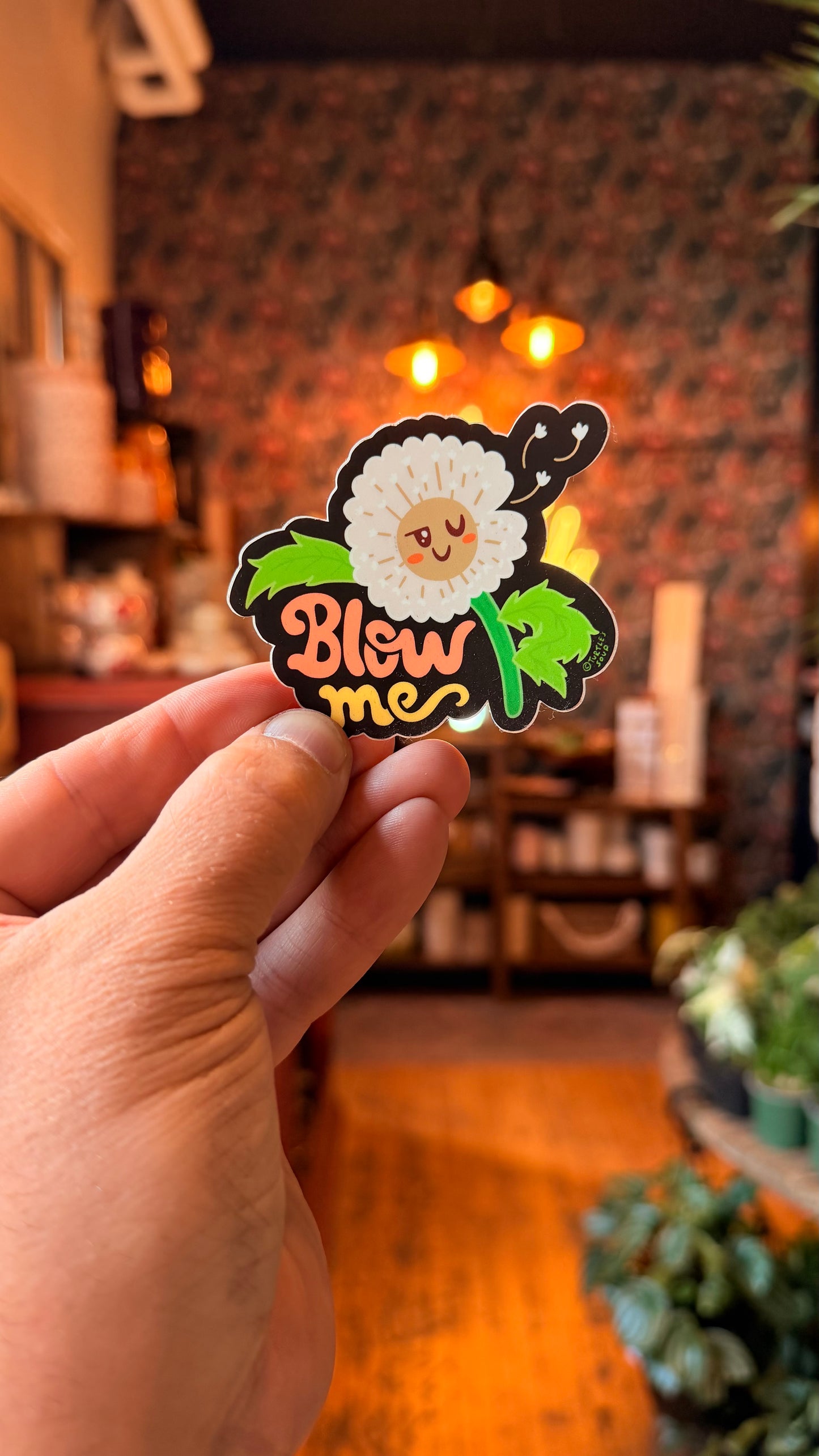 ‘Blow Me’ Dandelion Sticker