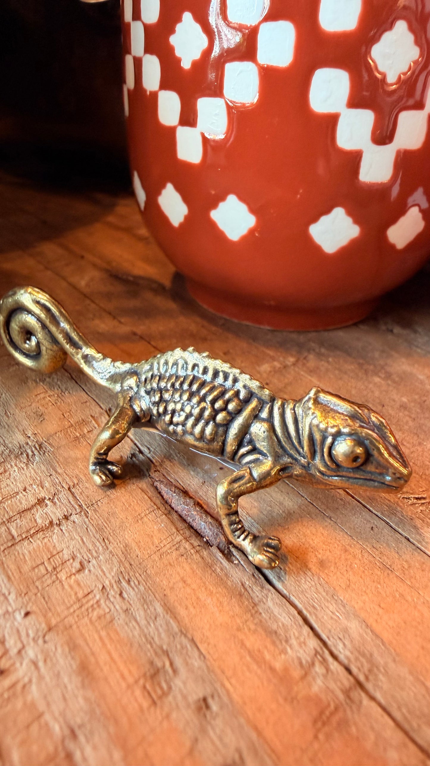 Champ the Chameleon Brass Figurine