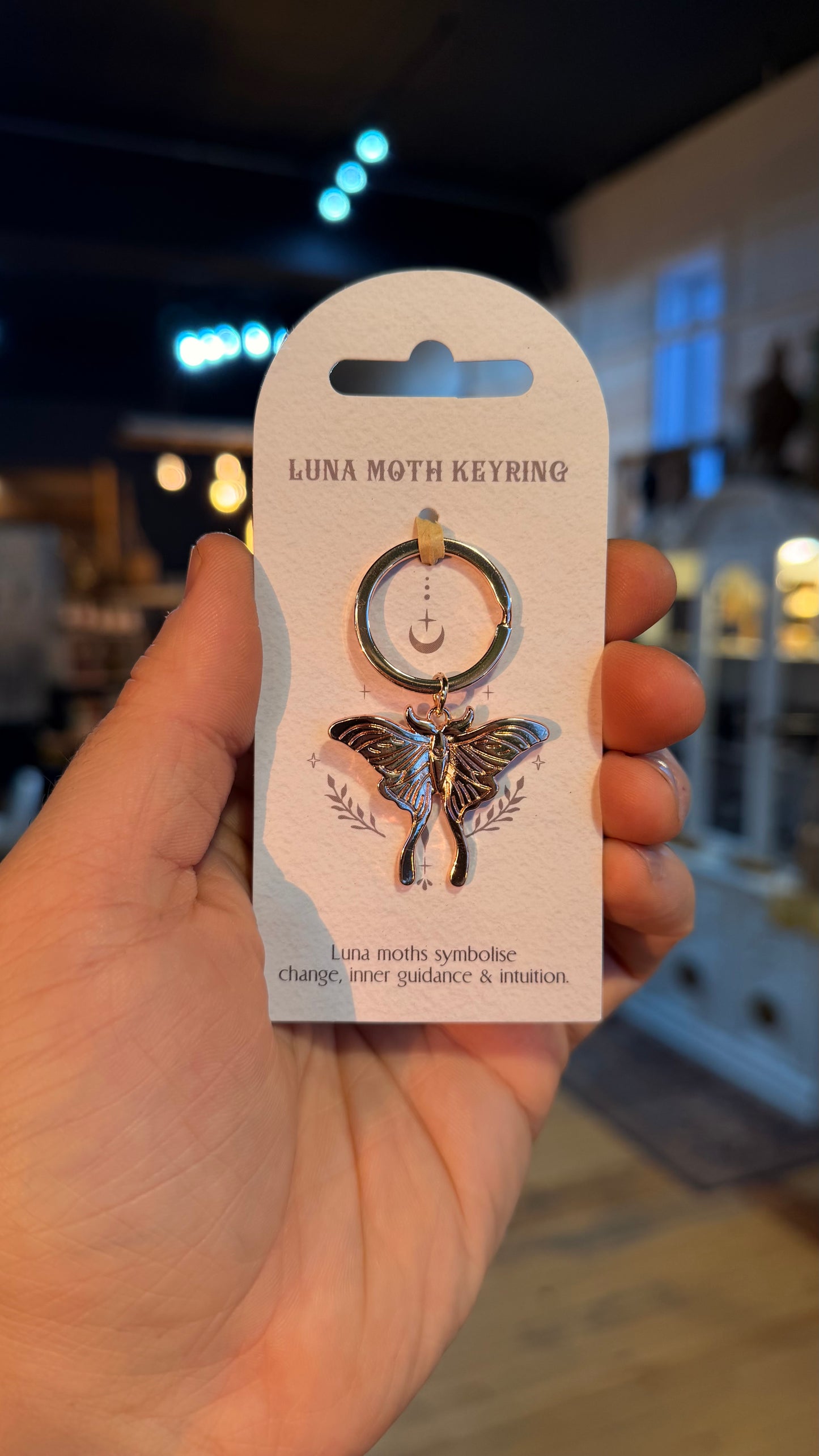 Luna Moth Keychain