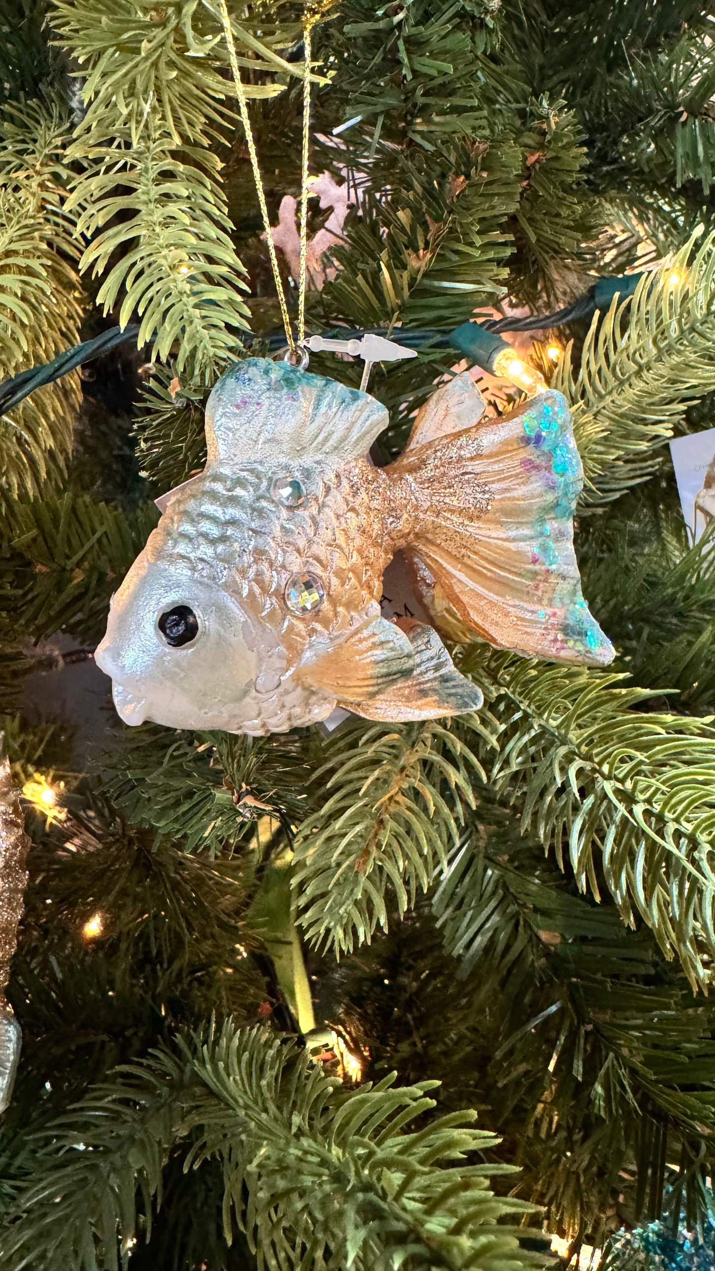 Bubbles the Fish - Glass Christmas Ornament