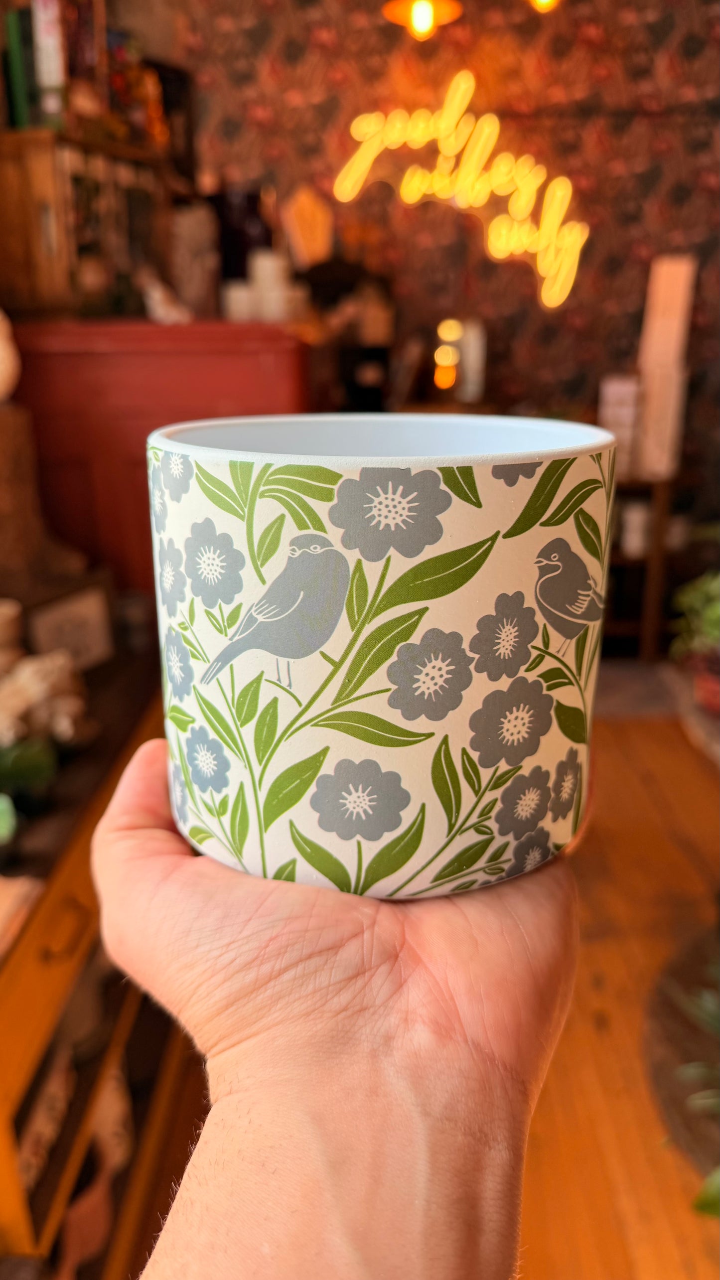 4.5” Blue Bird Garden Planter