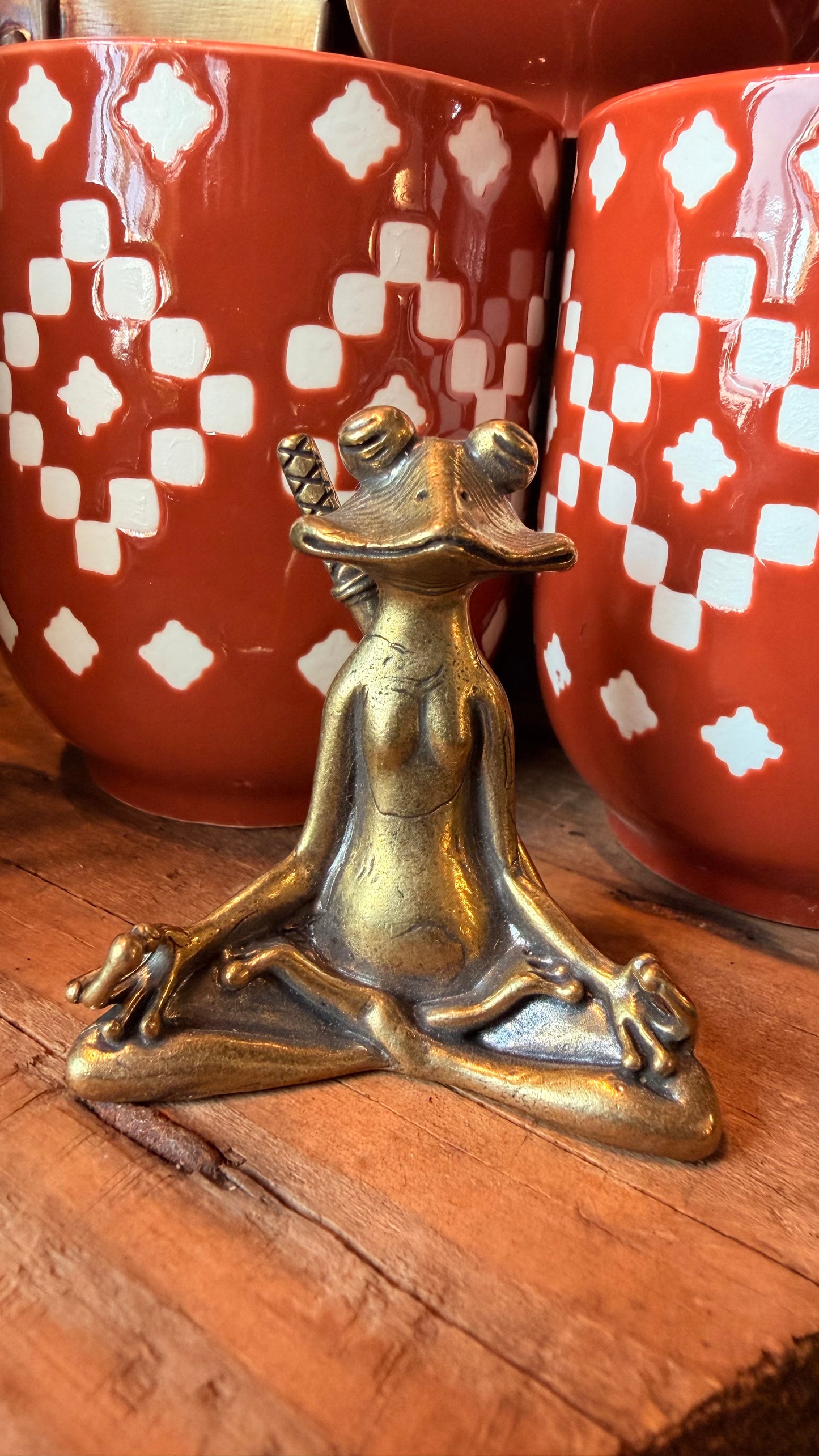 Frankie the Frog Brass Figurine