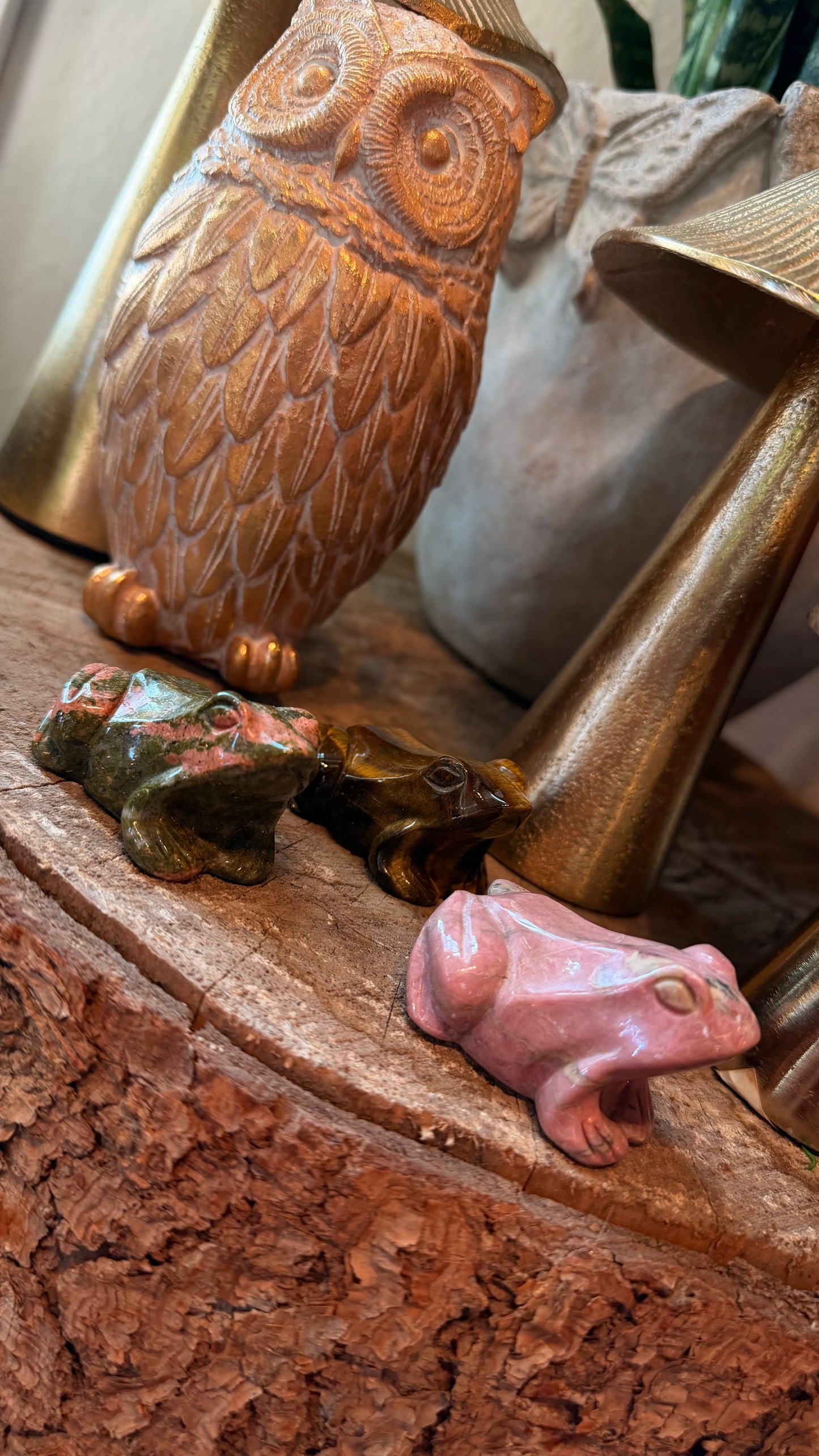 Assorted Frog Crystal Carvings