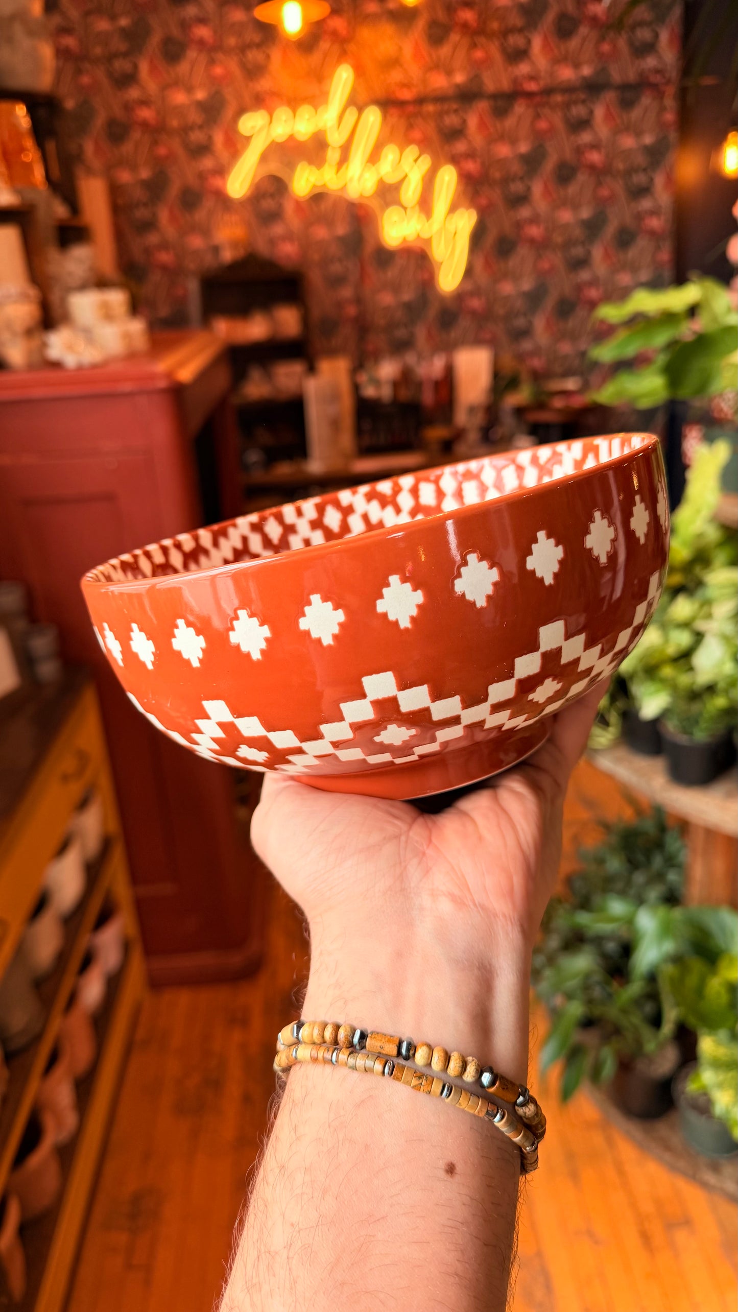 8” Brick Aztec Low Planter