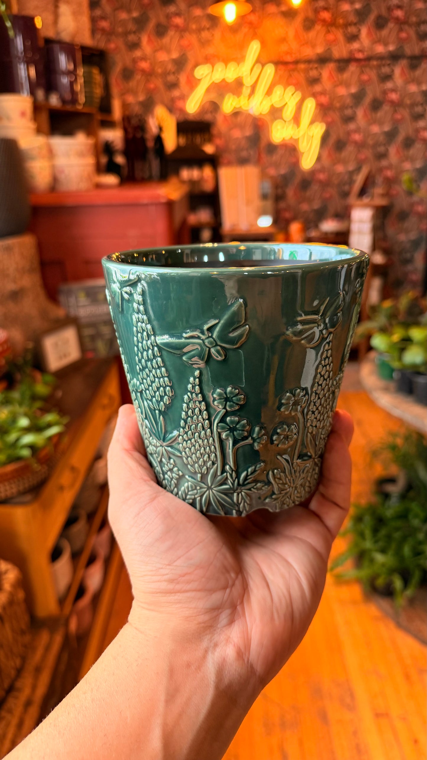5” Butterflies and Blooms Planter