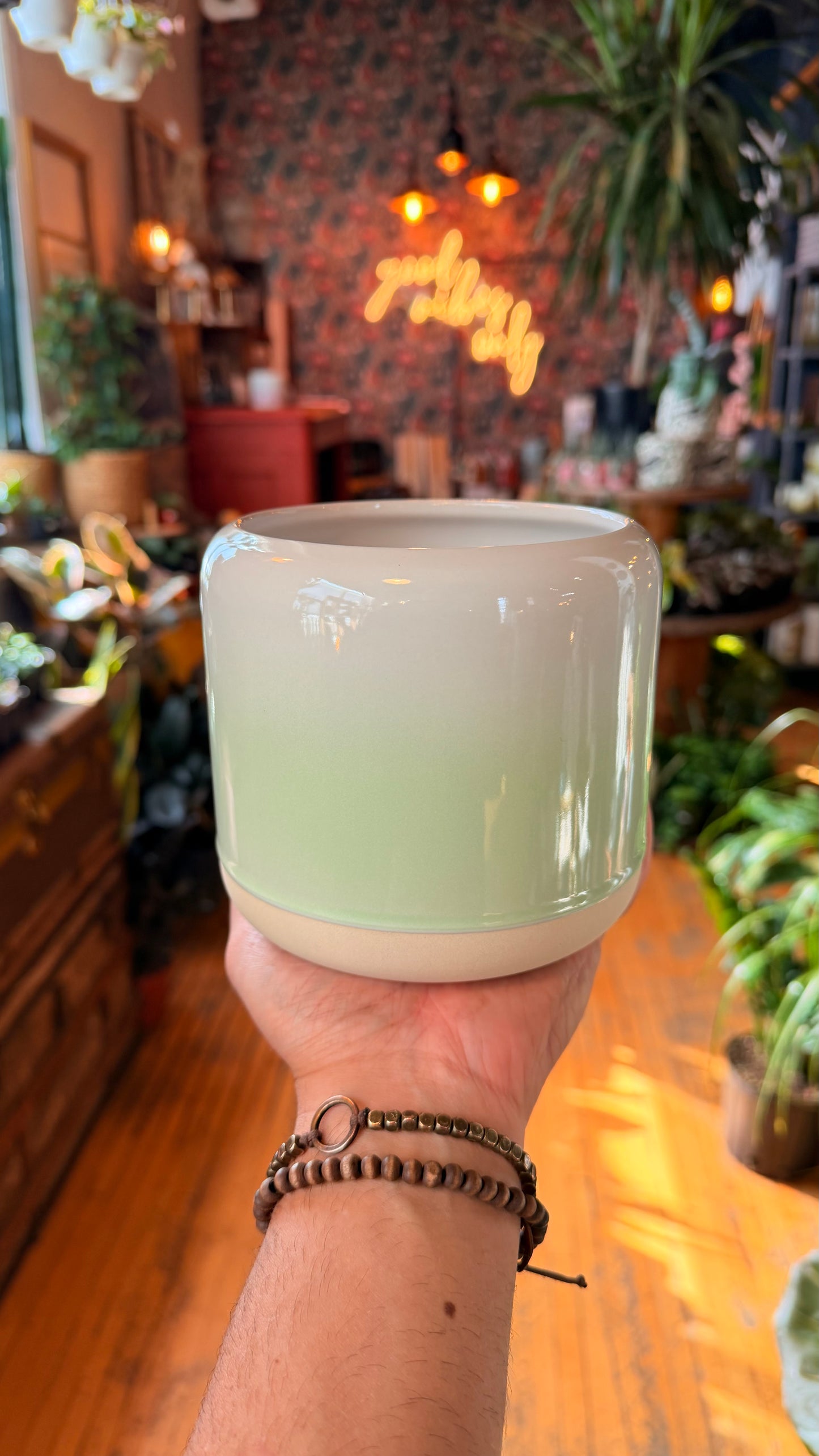 5” Neon Lights Green Planter