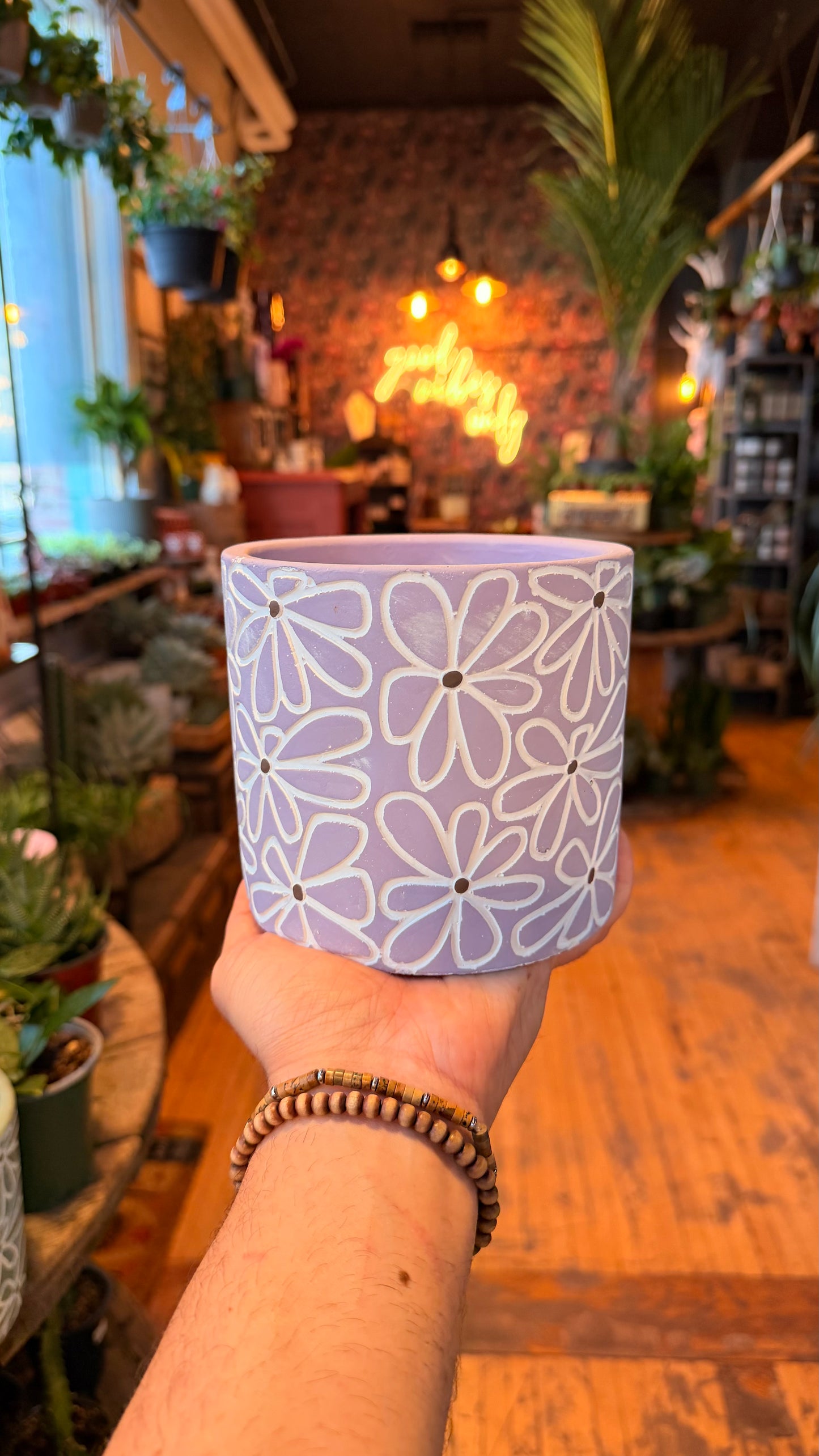 5” Purple Daisy Planter