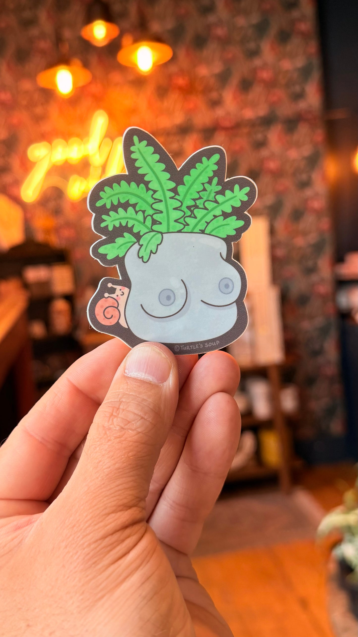 Bust Cactus Vase Sticker