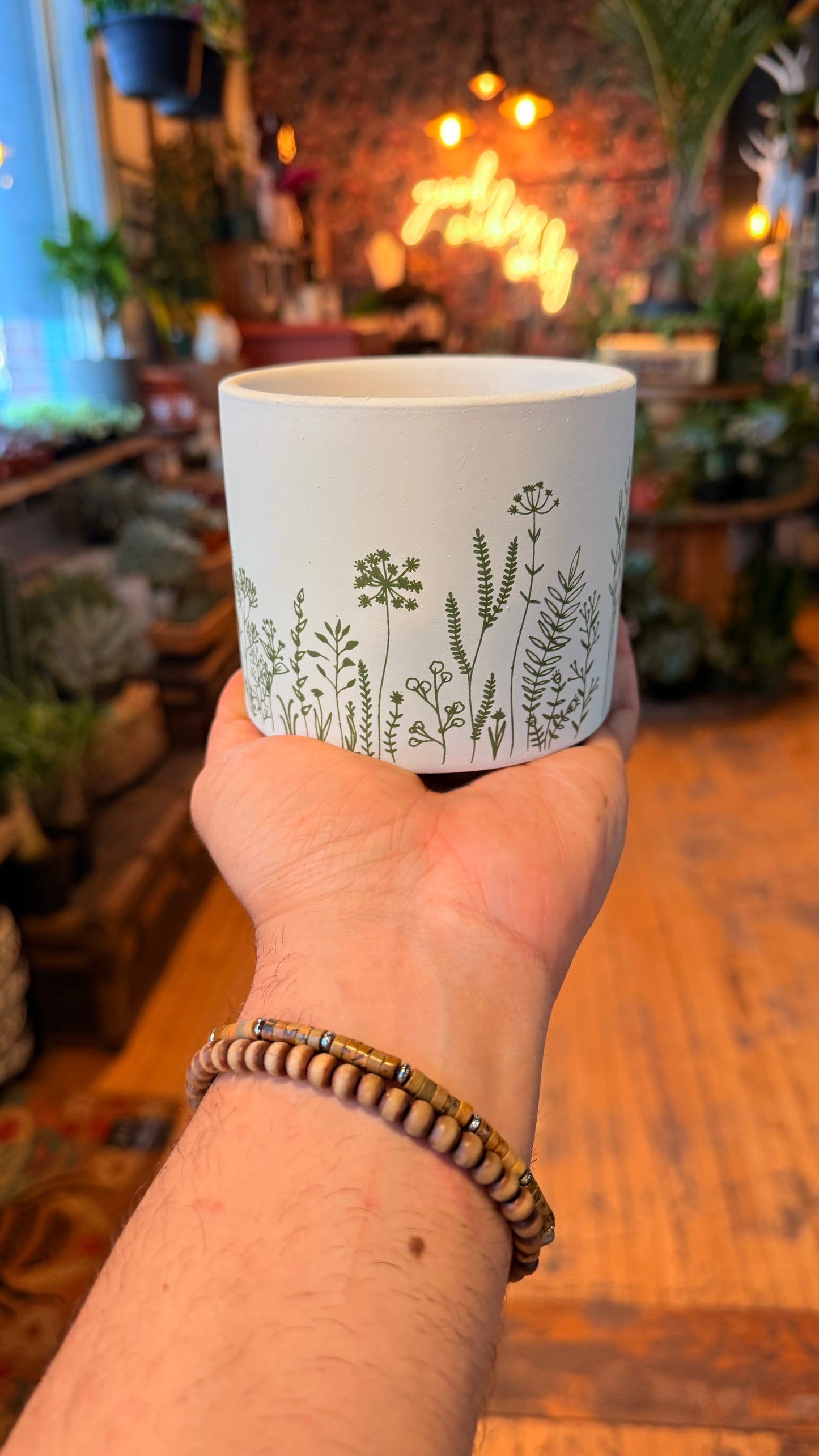 4” Sage & Stem Planter