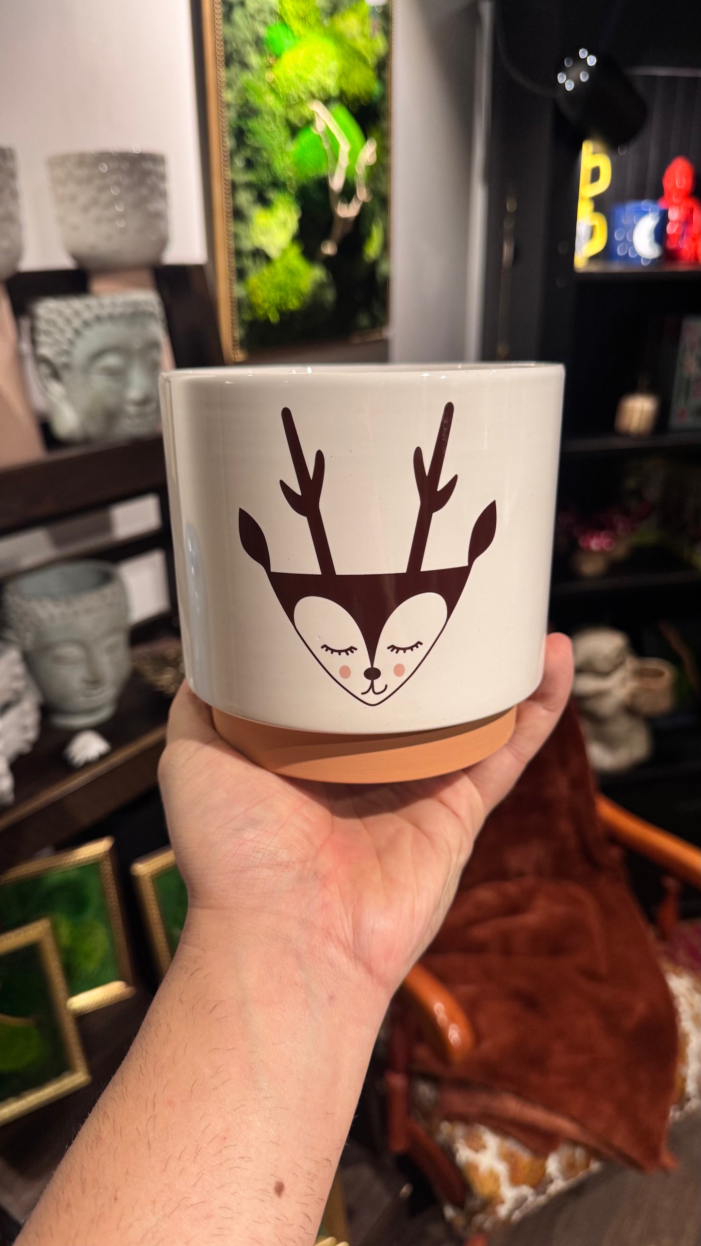 4.5” Reindeer Pot