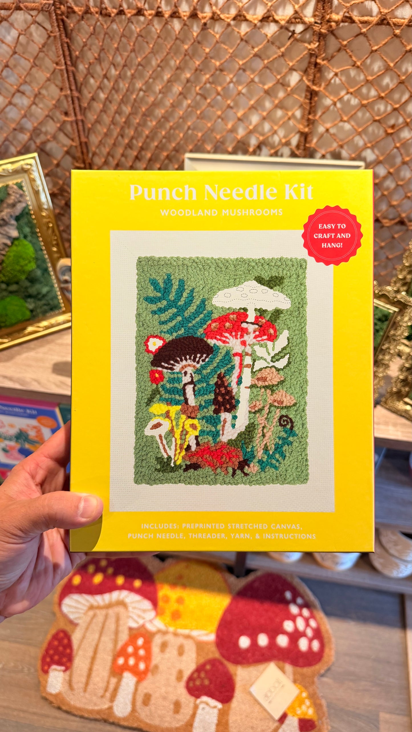Mushroom Forest - Punch Needle Crotchet Kit