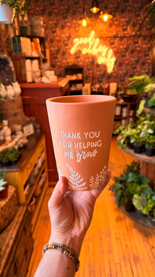 5” Thank you For Helping Me Grow Planter