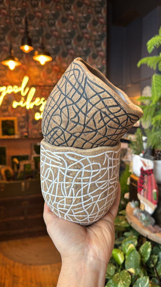 4.5” Scribble Planter