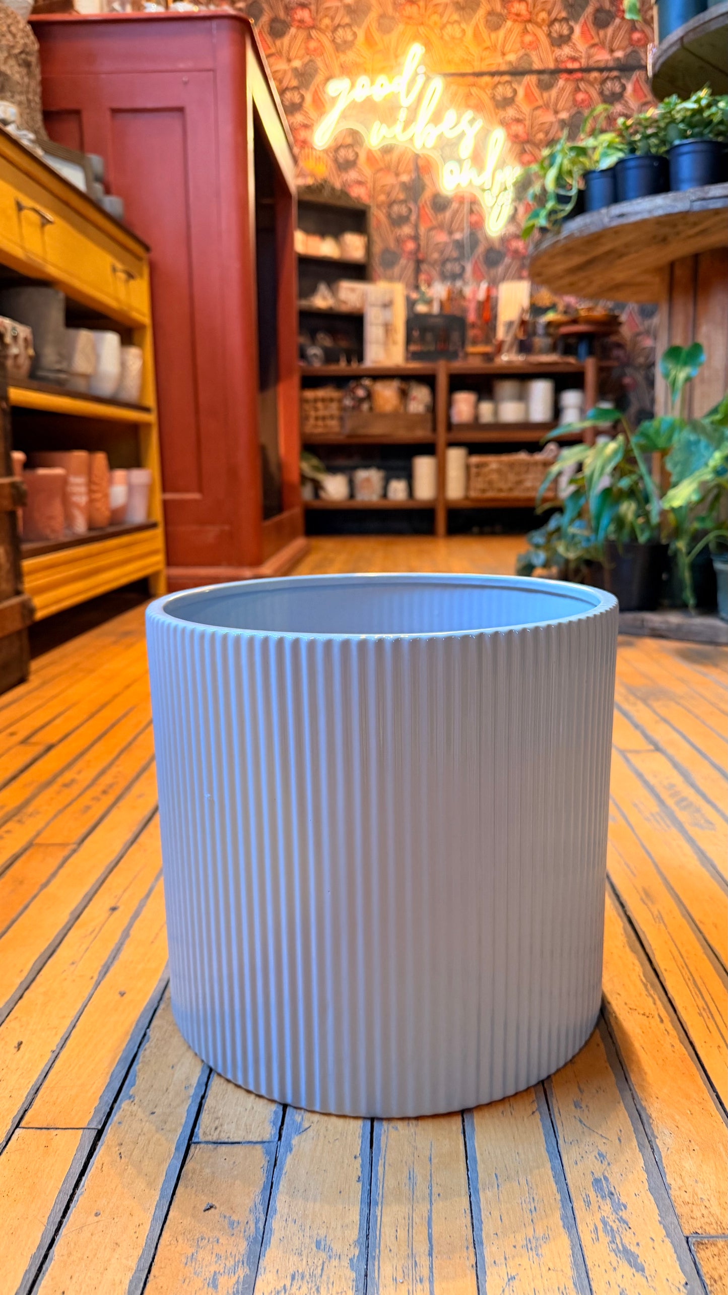 10” Siena Light Grey Planter
