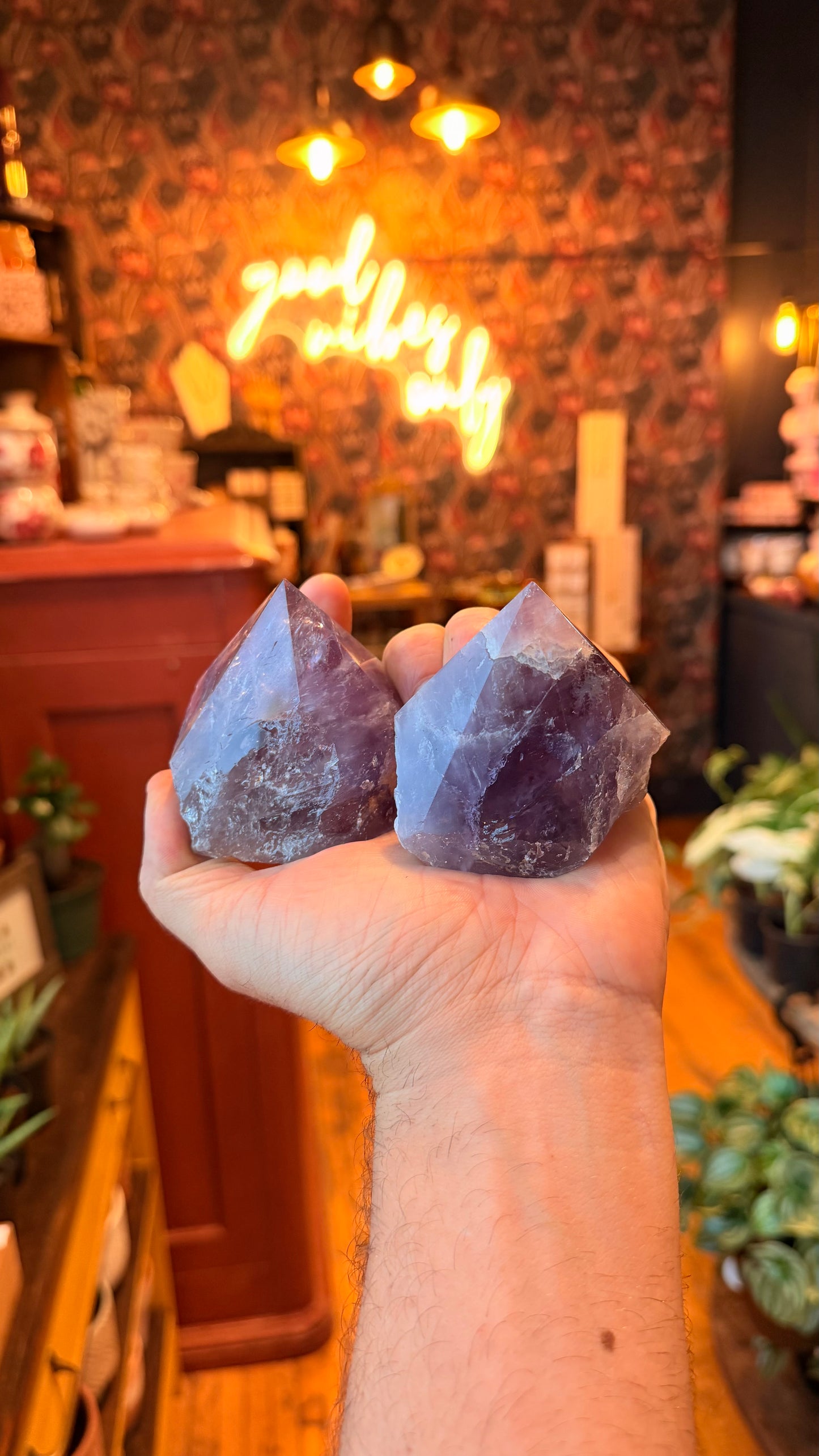 Cut Base Amethyst Points