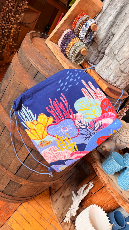 Under the Sea Coral - Cloth Backpack