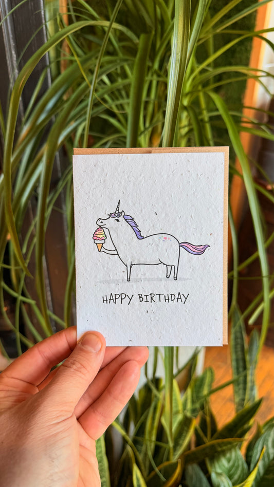Plantable Cards - Happy Birthday Unicorn