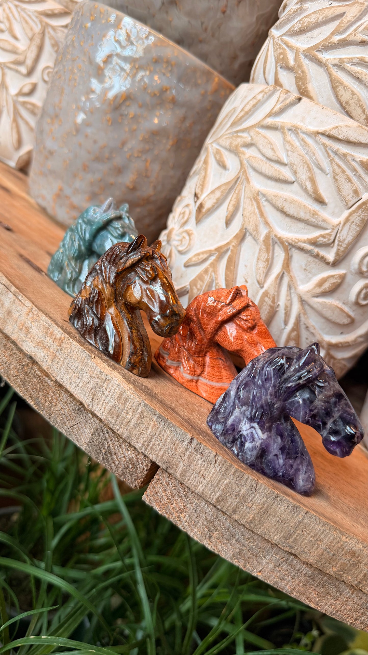 Assorted Horse Crystal Carvings