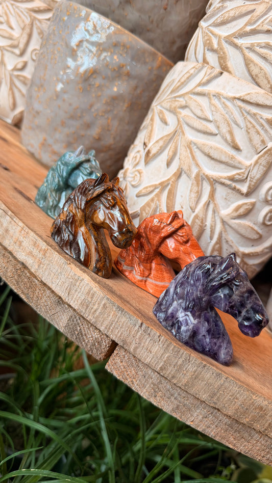 Assorted Horse Crystal Carvings