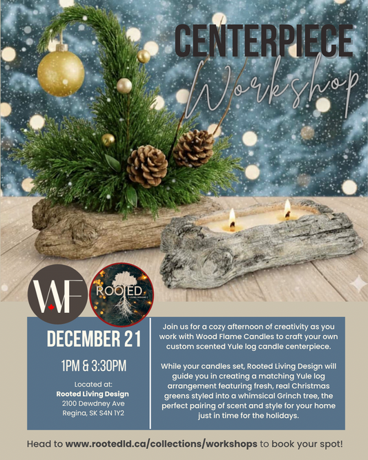 Centrepiece Workshop With Wood Flame Candles