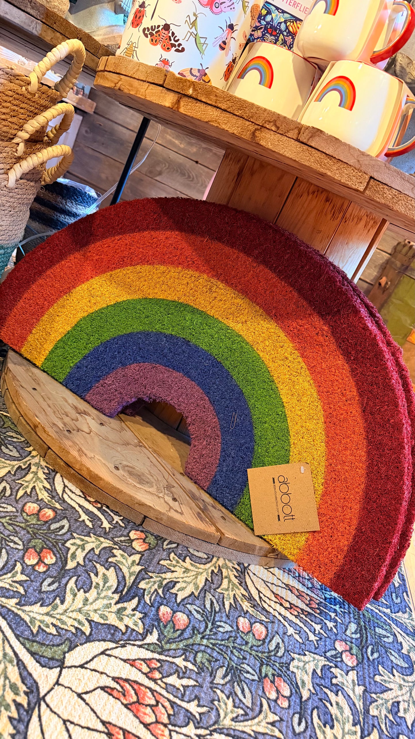 Rainbow Jute Mat
