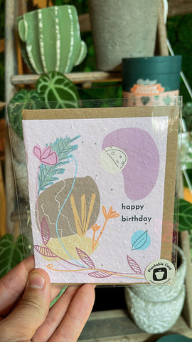 Plantable Cards - ‘Happy Birthday’ Pink Design