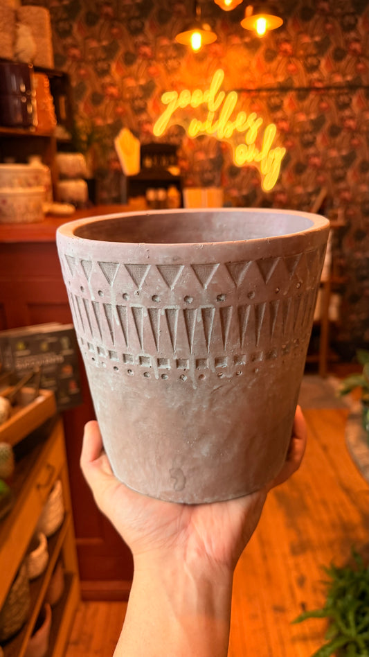7” Geometric Lines Planter