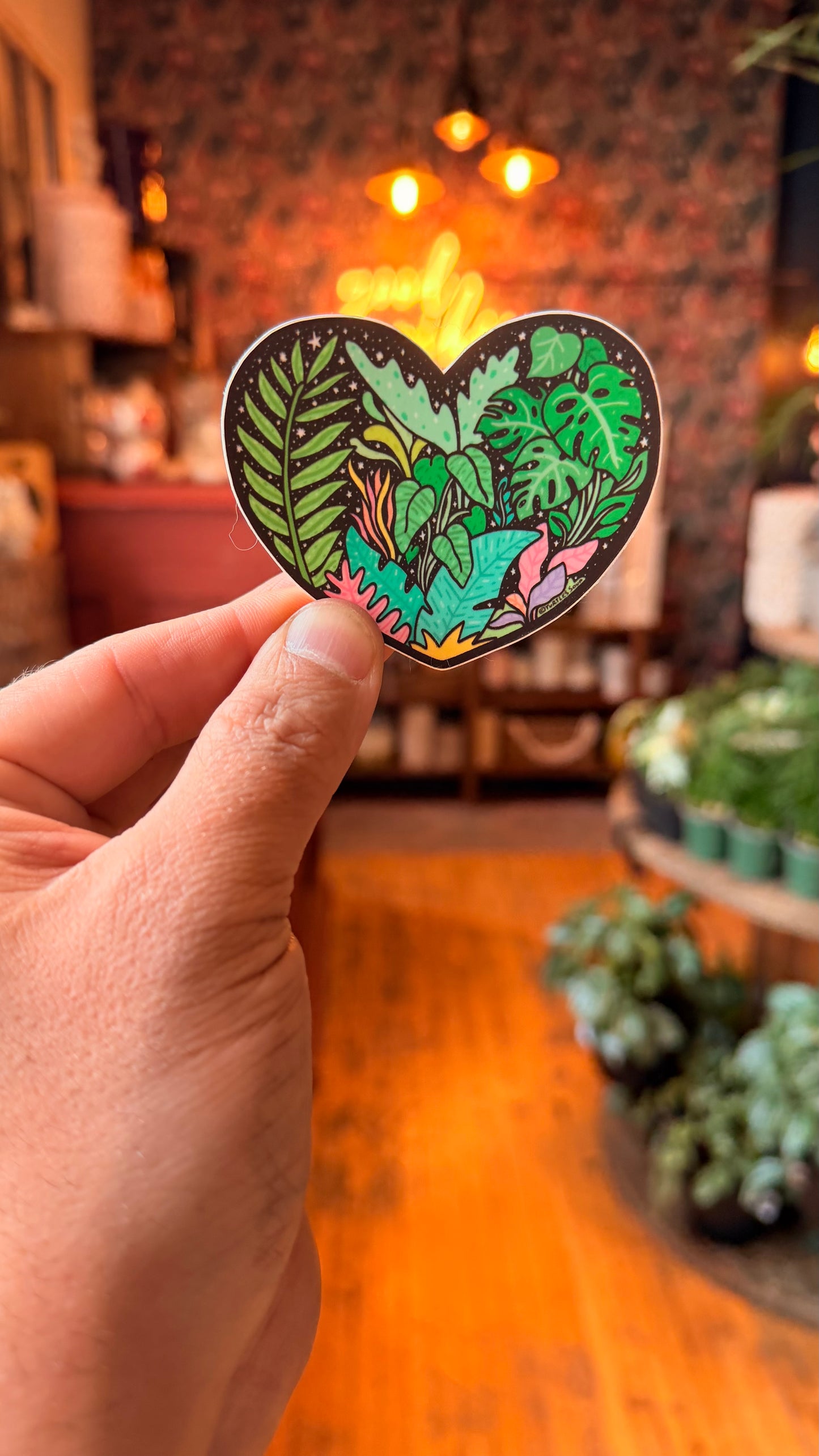 Tropical Heart Sticker