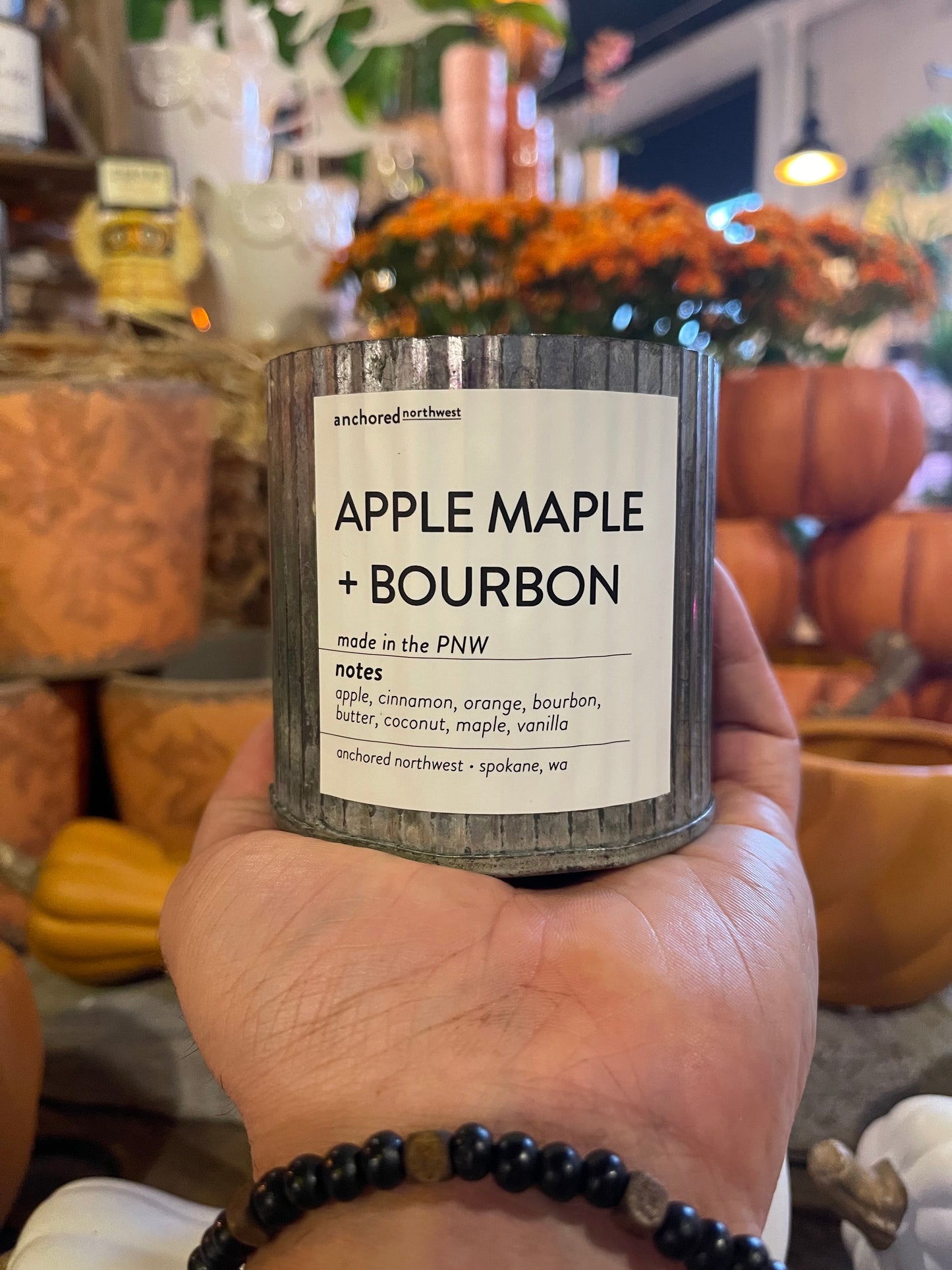 Anchored Woodwick Candle - Apple Maple + Bourbon