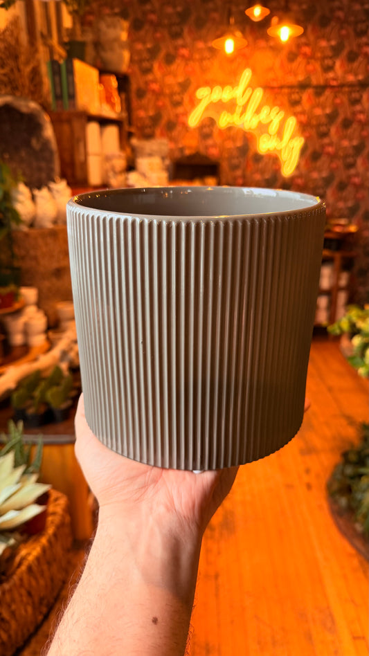 6” Siena Dark Grey Planter