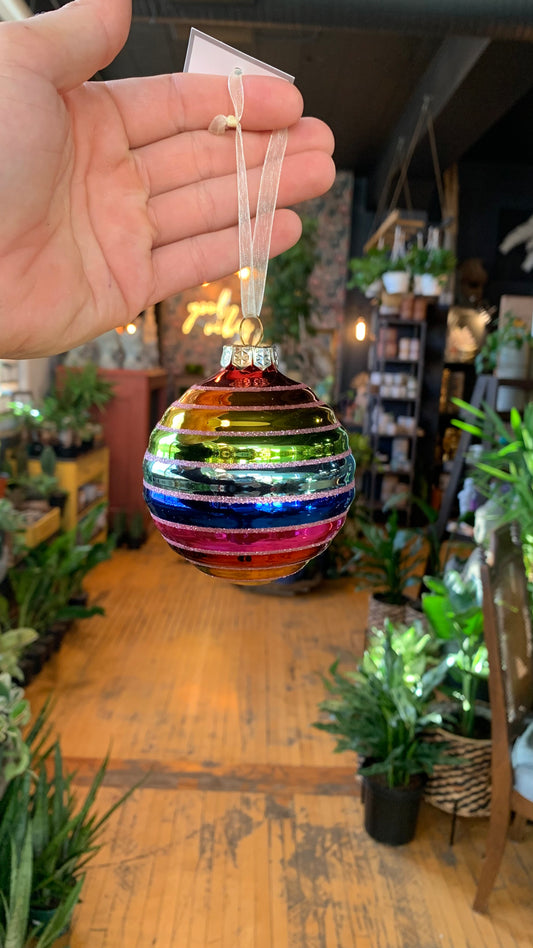 Rainbow Orb Holiday Ornament