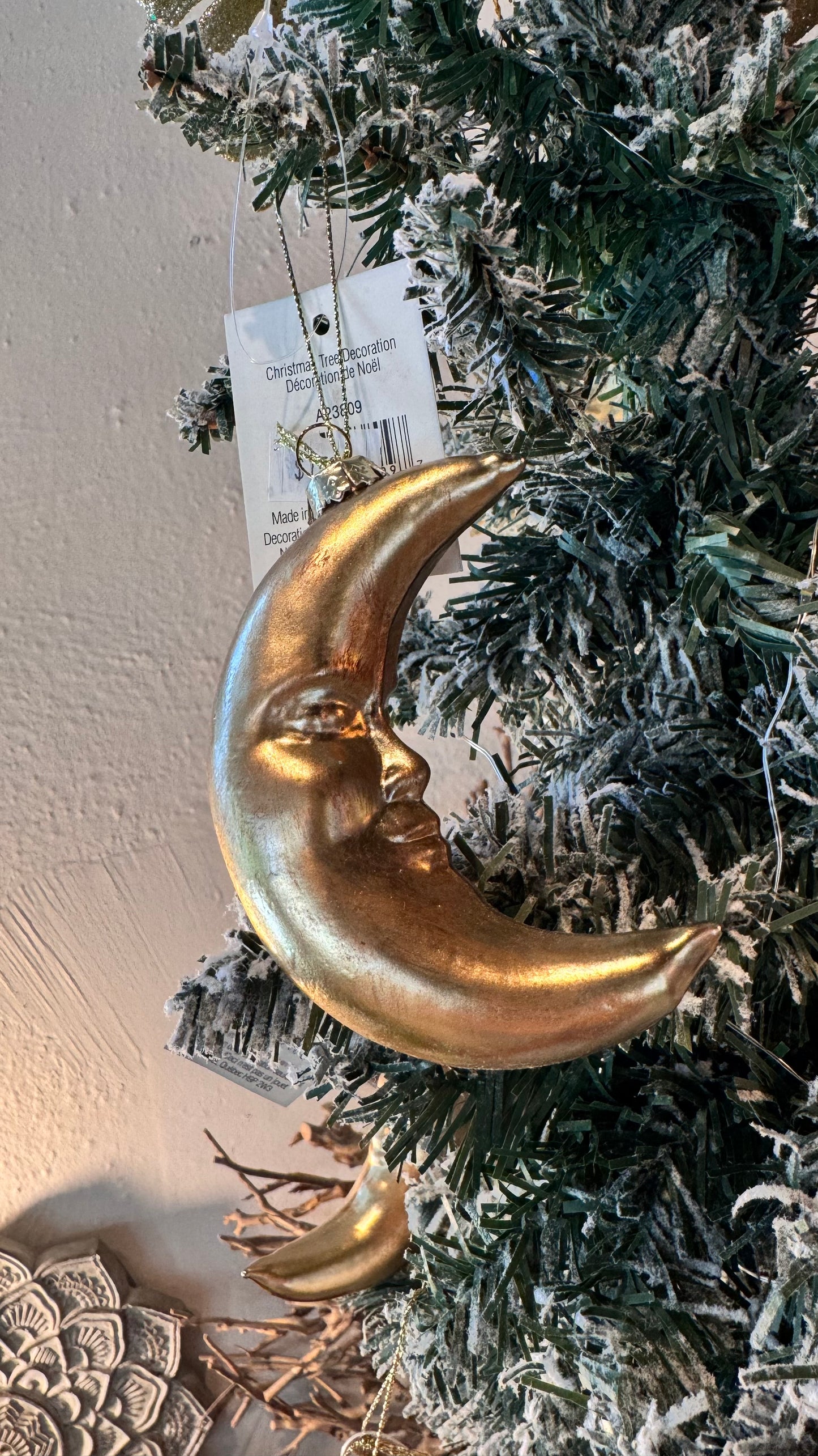 Golden Moon - Christmas Ornament
