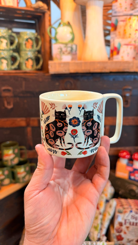 Abstract Cat Mug