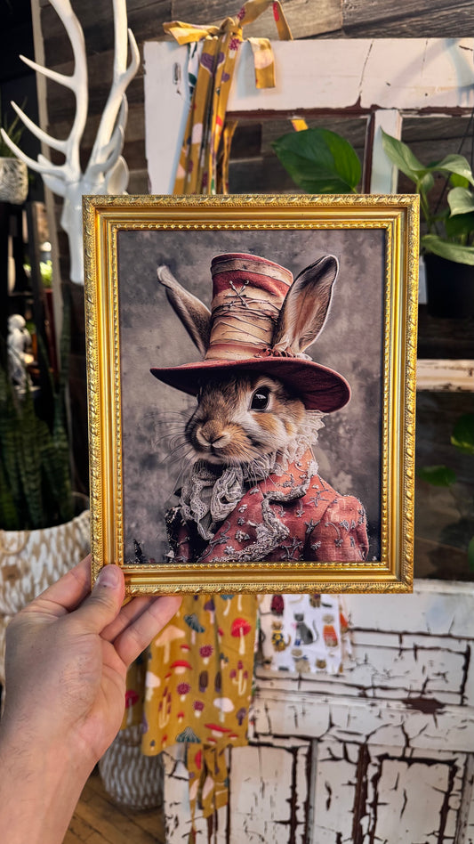 ‘Mad Hatter Rabbit’ Portrait Print