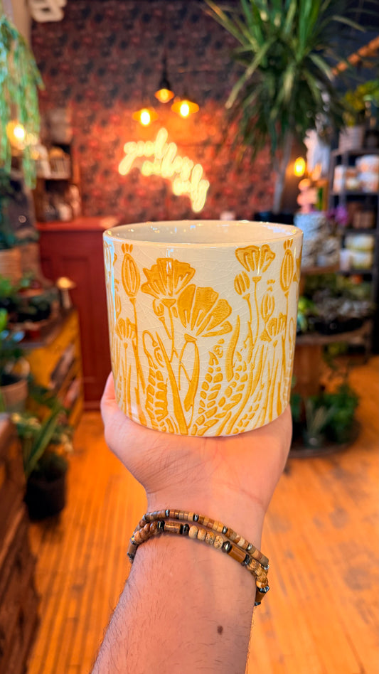 4.5” Yellow Crackle Fields