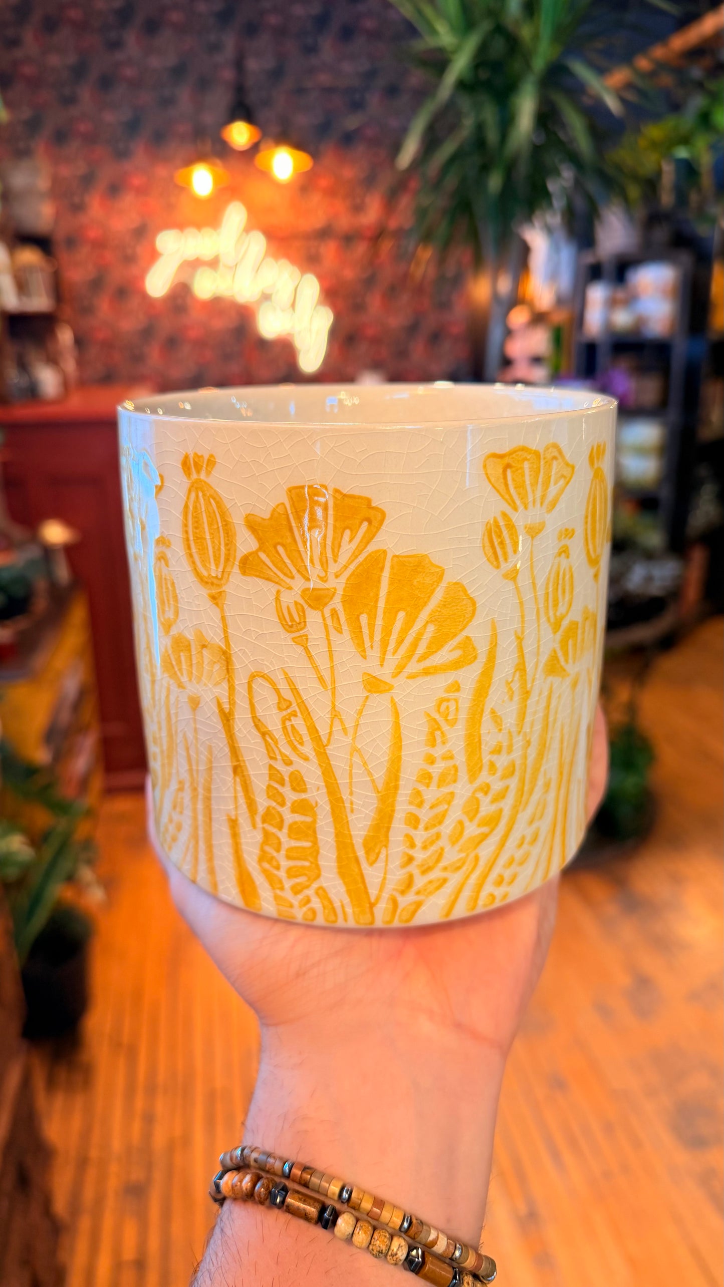 5.5” Yellow Crackle Fields