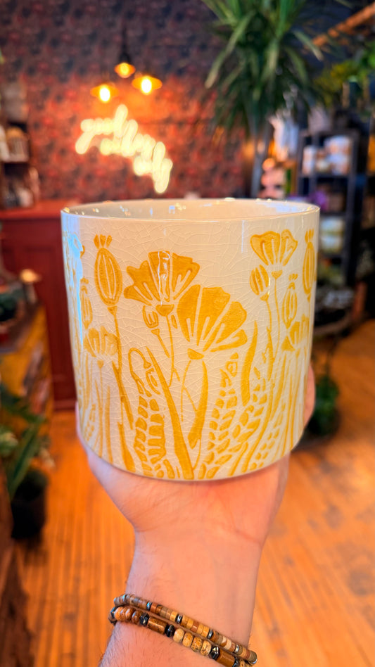 5.5” Yellow Crackle Fields