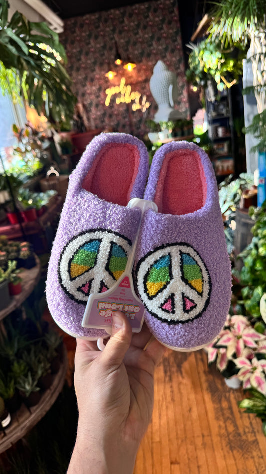 Two Left Feet Slippers - Peace Sign