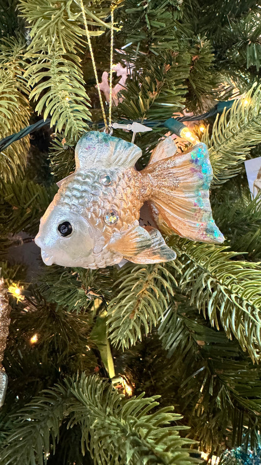 Bubbles the Fish - Glass Christmas Ornament