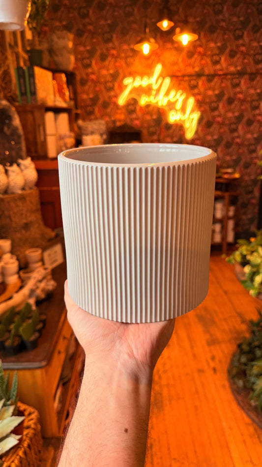 6” Siena Light Grey Planter