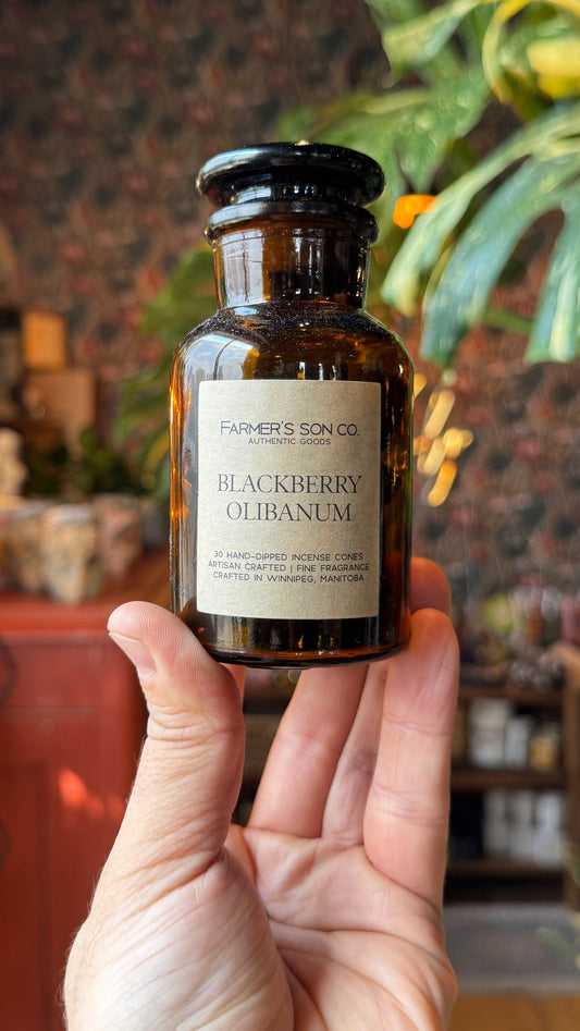 Farmer’s Son Co. - BlackBerry Olibanum Charcoal Incense Cones