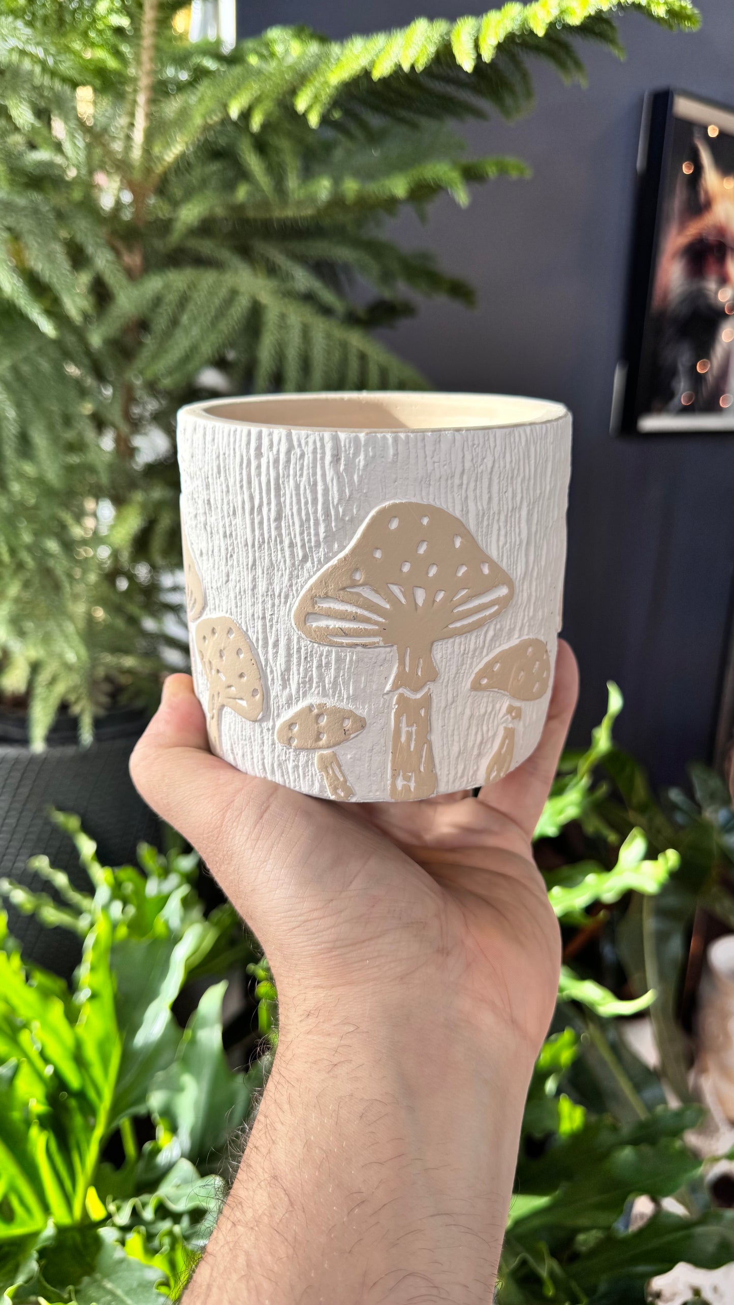4” Mushroom Print Planter