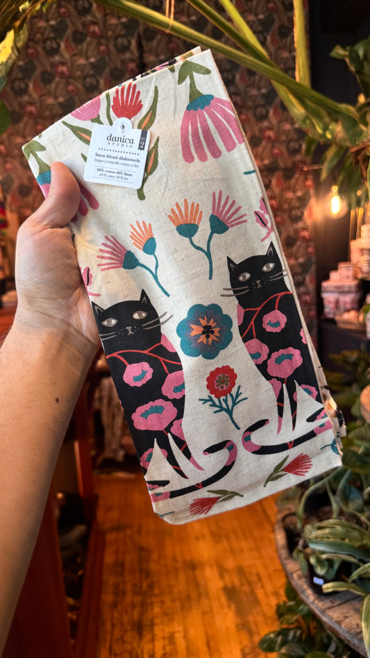 Feline Fine Tea Towel - Pack of 2