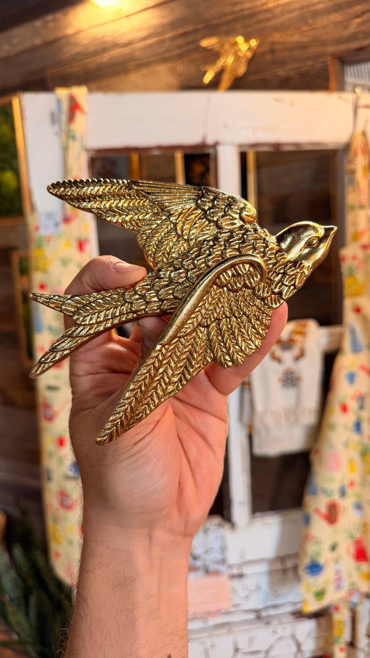 Gold Barn Swallow Wall Decor