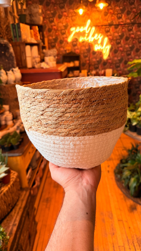 8” Lynne White Basket