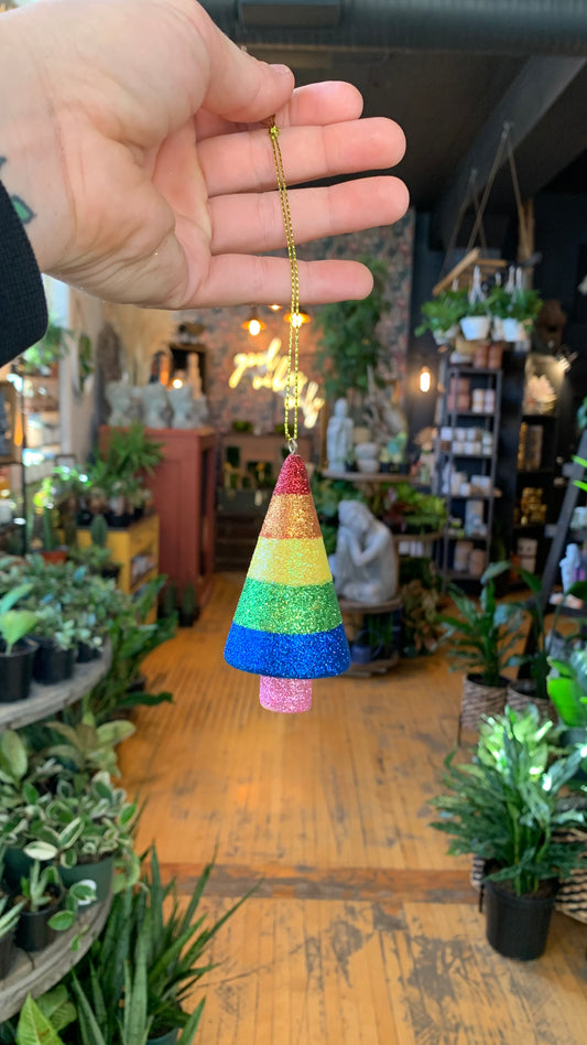 Rainbow Tree Holiday Ornament