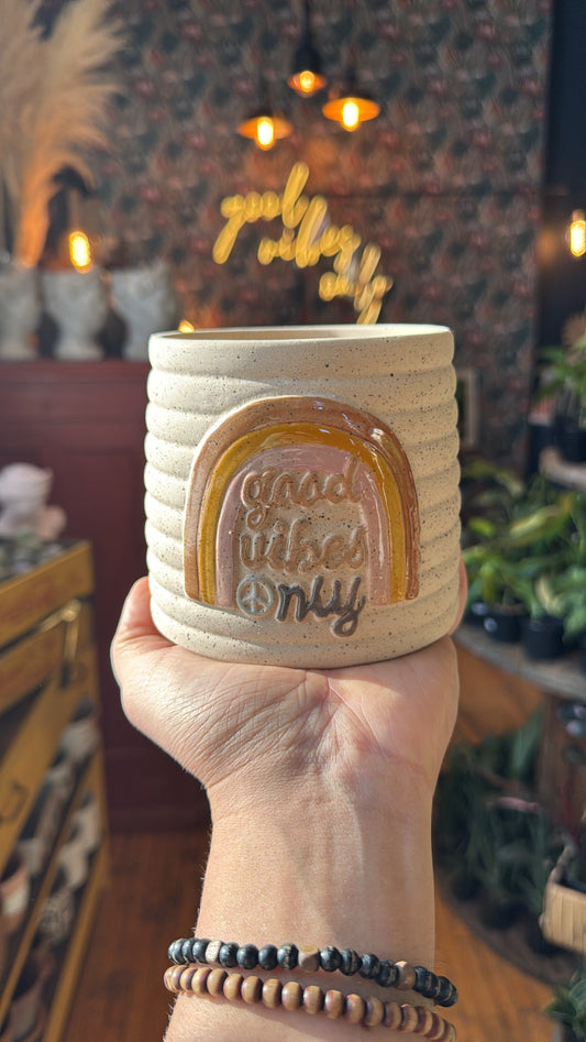 4.5” Good Vibes Mantra Planter